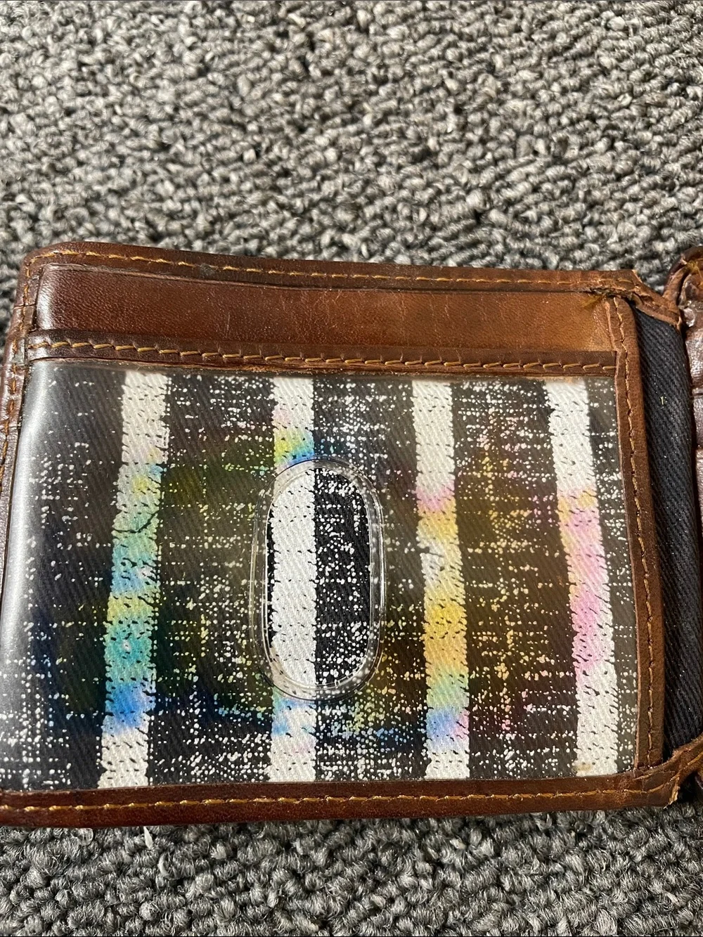 Vintage Nautica Genuine Leather Men’s Wallet. Made in India. Brown. GUC